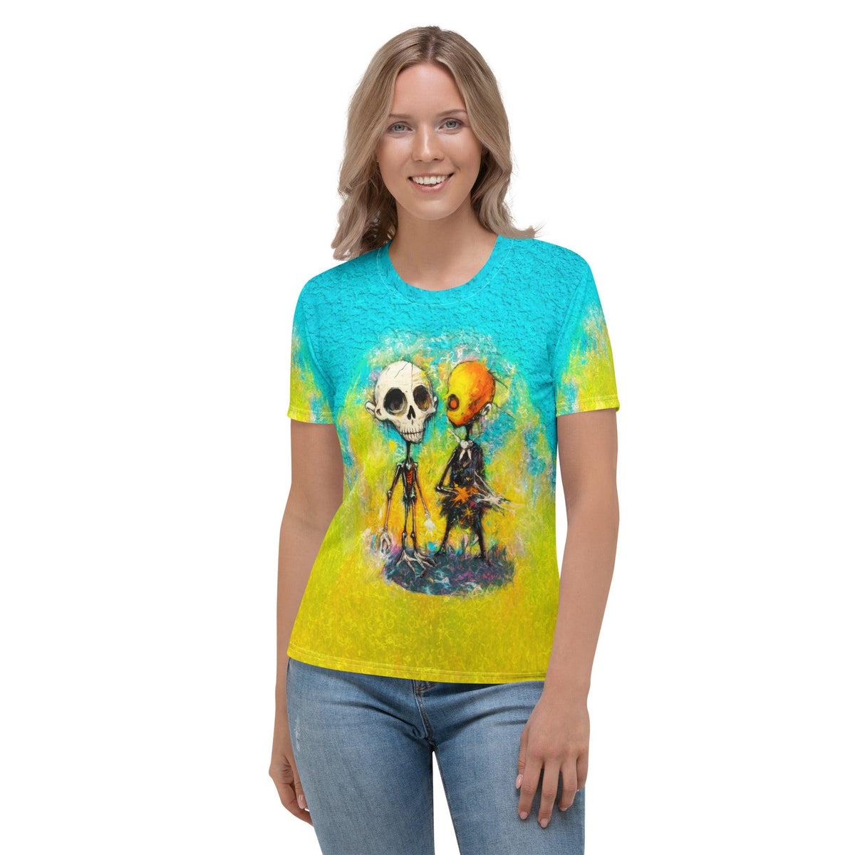 Zombie Zone Halloween Women's Crew Neck T-Shirt - Beyond T-shirts