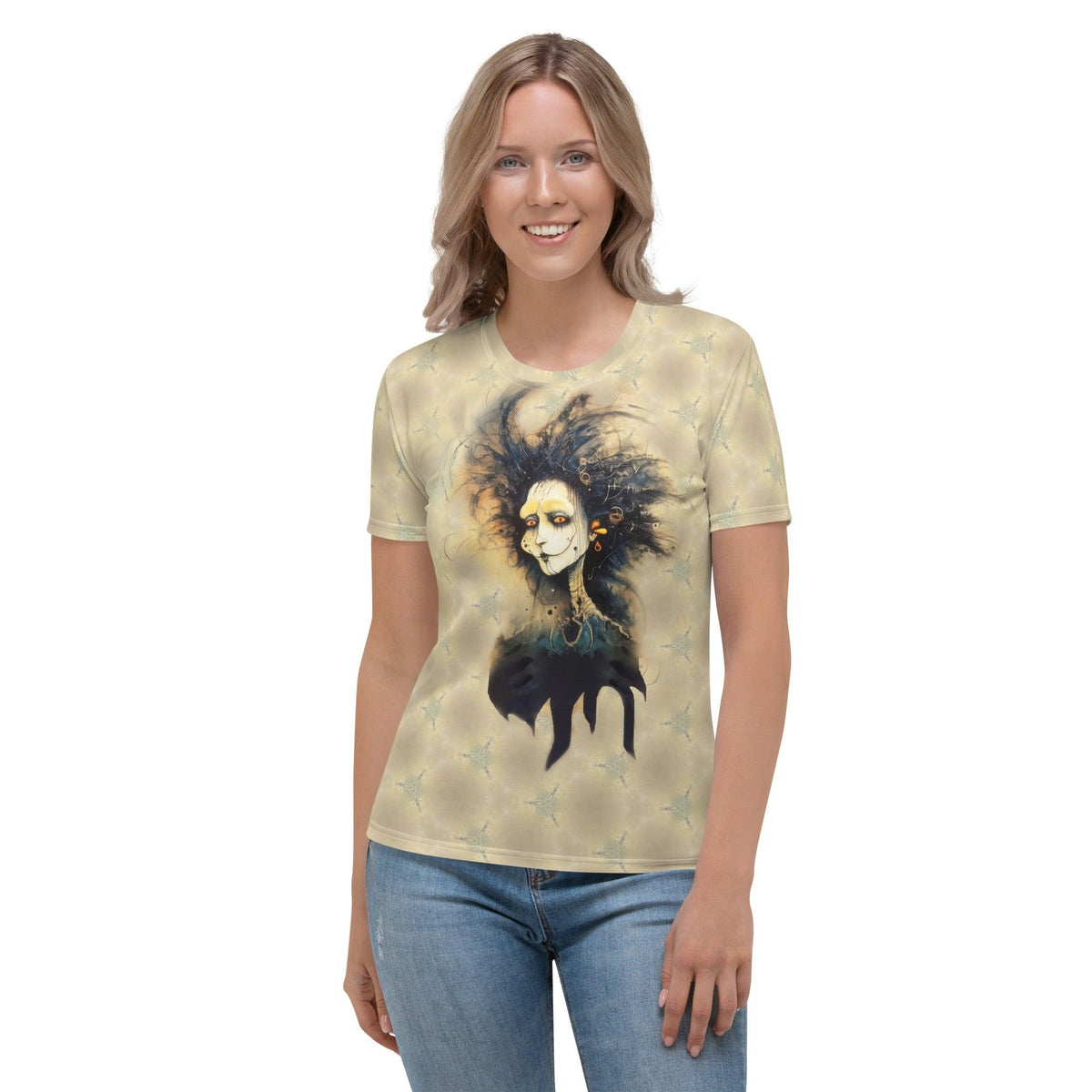 Haunting Night All-Over Print Women's Crew Neck T-Shirt - Beyond T-shirts