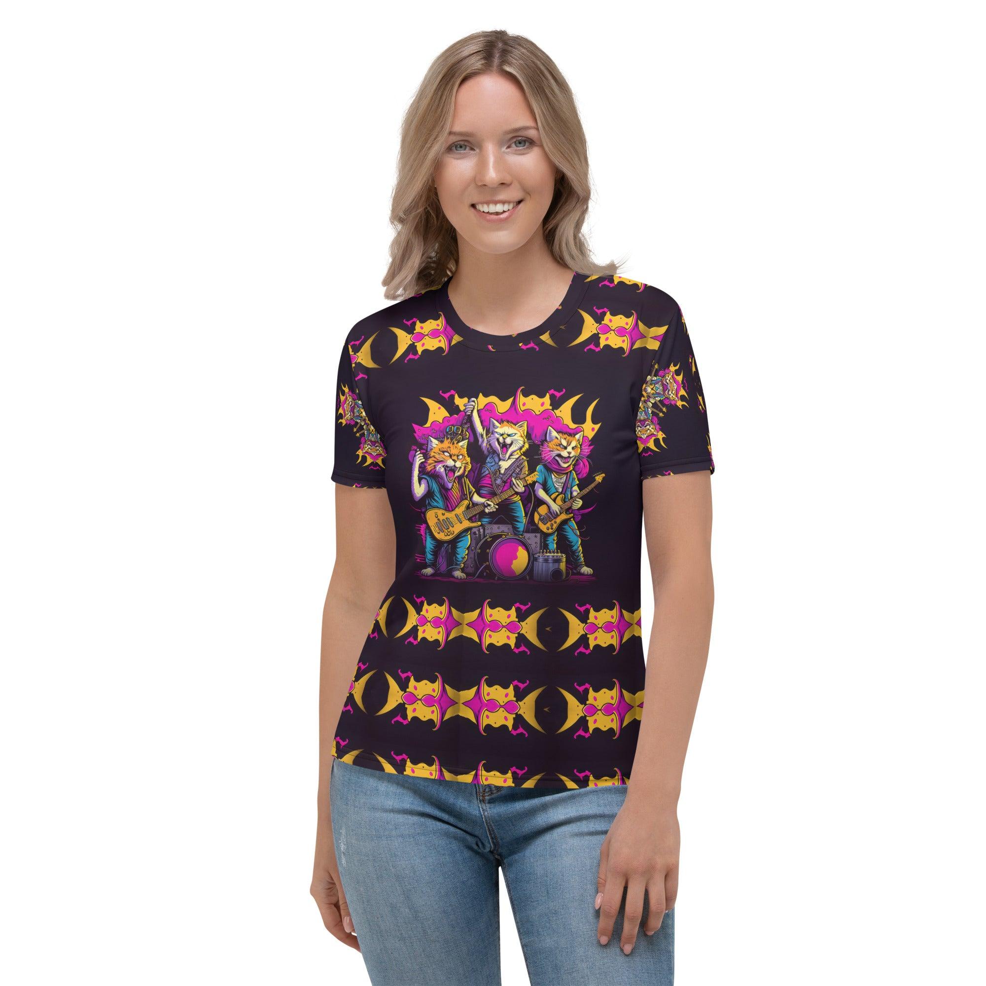 Street Melodies All-Over Print Women's Crew Neck T-Shirt - Beyond T-shirts