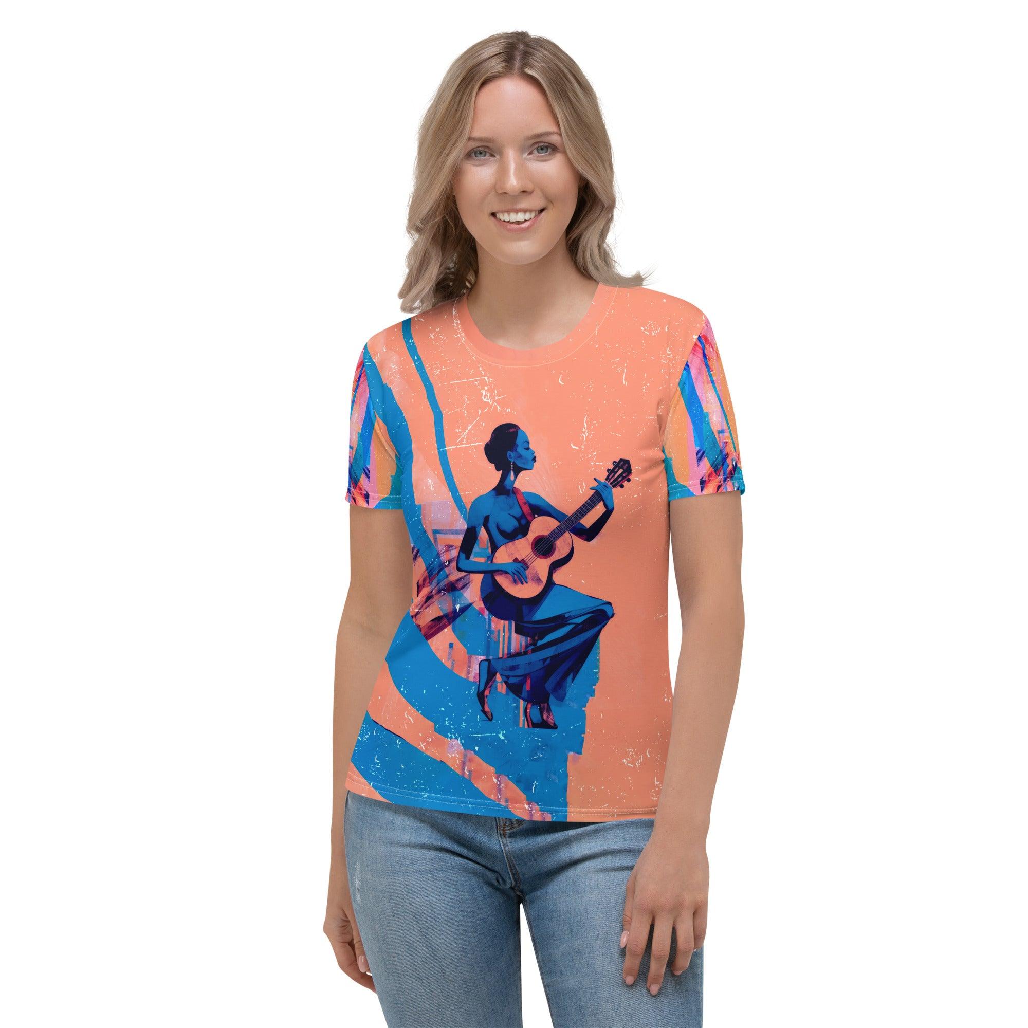 Disco Diva All-Over Print Women's Crew Neck T-Shirt - Beyond T-shirts