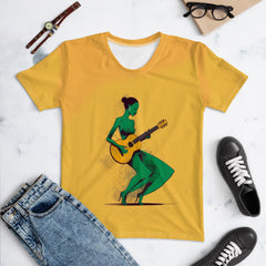 Saxophone Serenade All-Over Print Women's Crew Neck T-Shirt - Beyond T-shirts