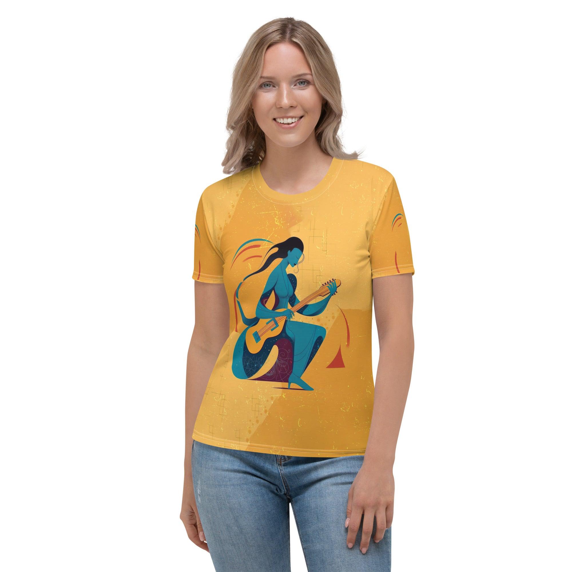 Record Spinner All-Over Print Women's Crew Neck T-Shirt - Beyond T-shirts