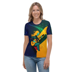 Guitar Solo All-Over Print Women's Crew Neck T-Shirt - Beyond T-shirts