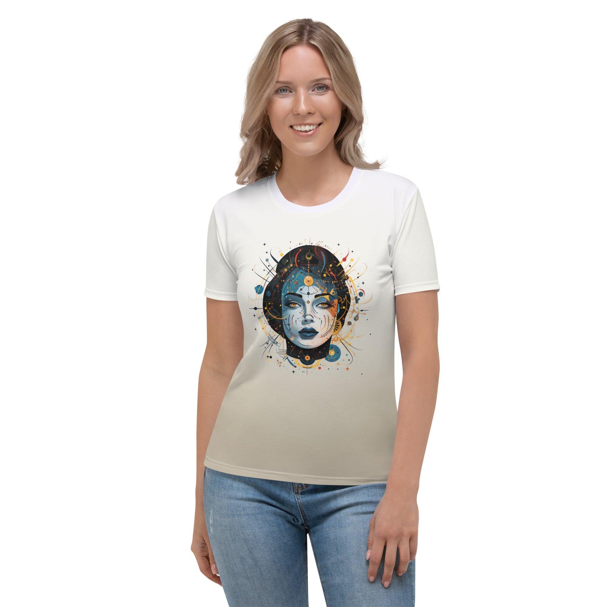 Feminine Energy: Abstract Women Art Crew Neck - Beyond T-shirts