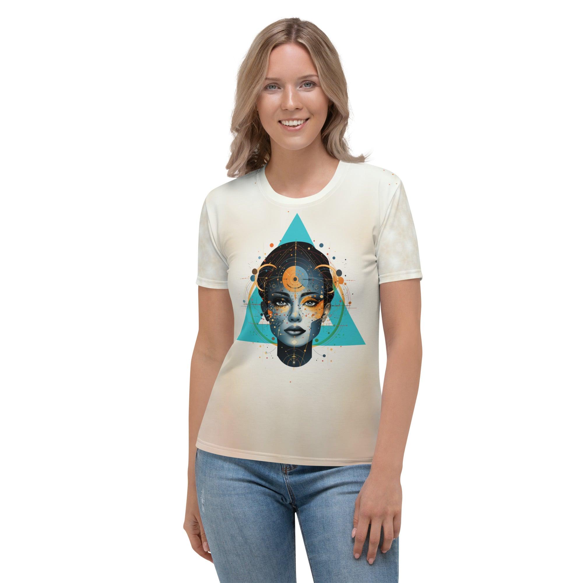 Harmony in Diversity: Abstract Women Painting Crew Neck - Beyond T-shirts