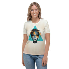 Harmony in Diversity: Abstract Women Painting Crew Neck - Beyond T-shirts