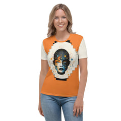 Abstract Beauty in Diversity: Women's Painting Crew Neck - Beyond T-shirts