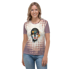 Empowering Expressions in Abstraction: Women's Crew Neck - Beyond T-shirts