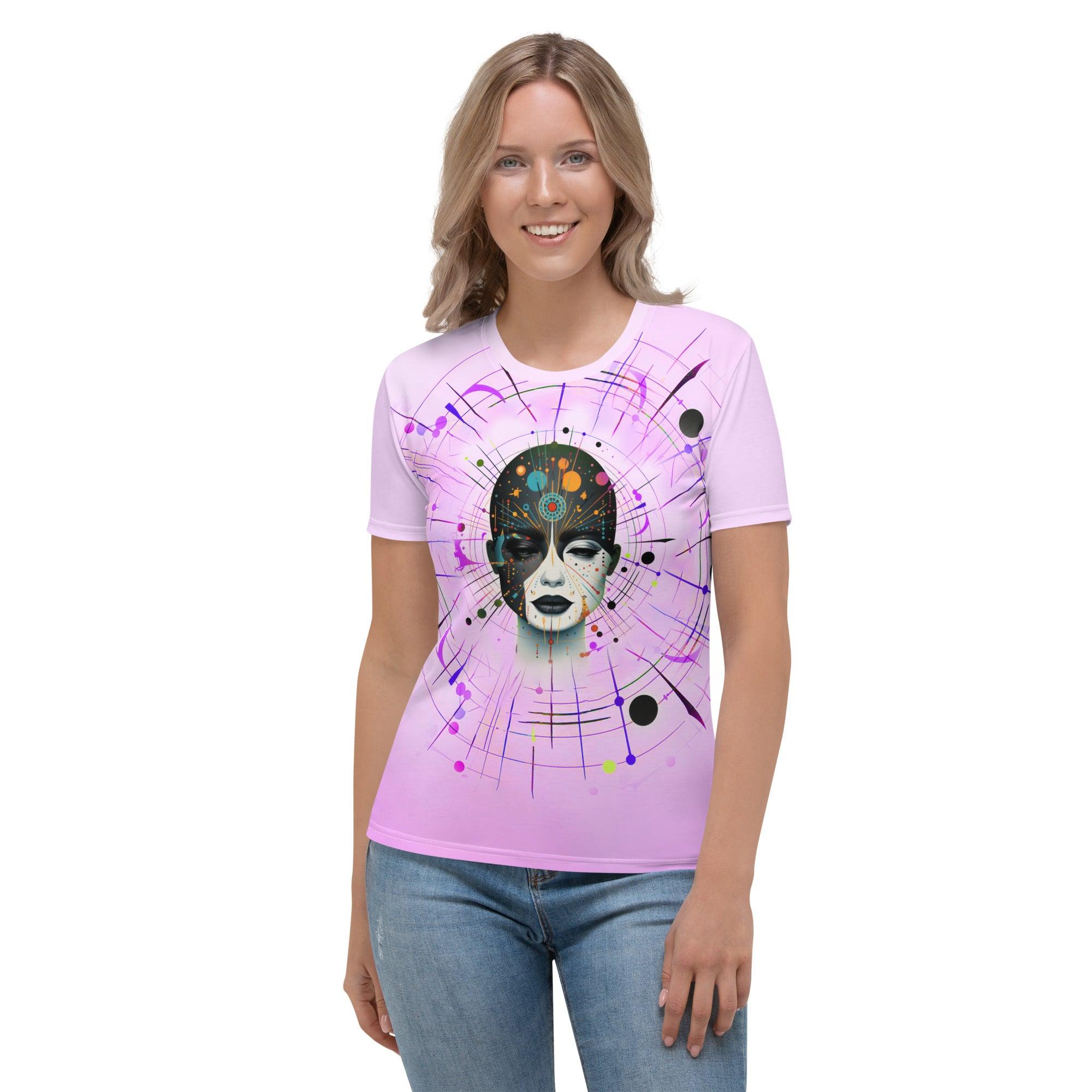 Feminine Energy in Abstract Beauty All-Over Women's Crew Neck - Beyond T-shirts