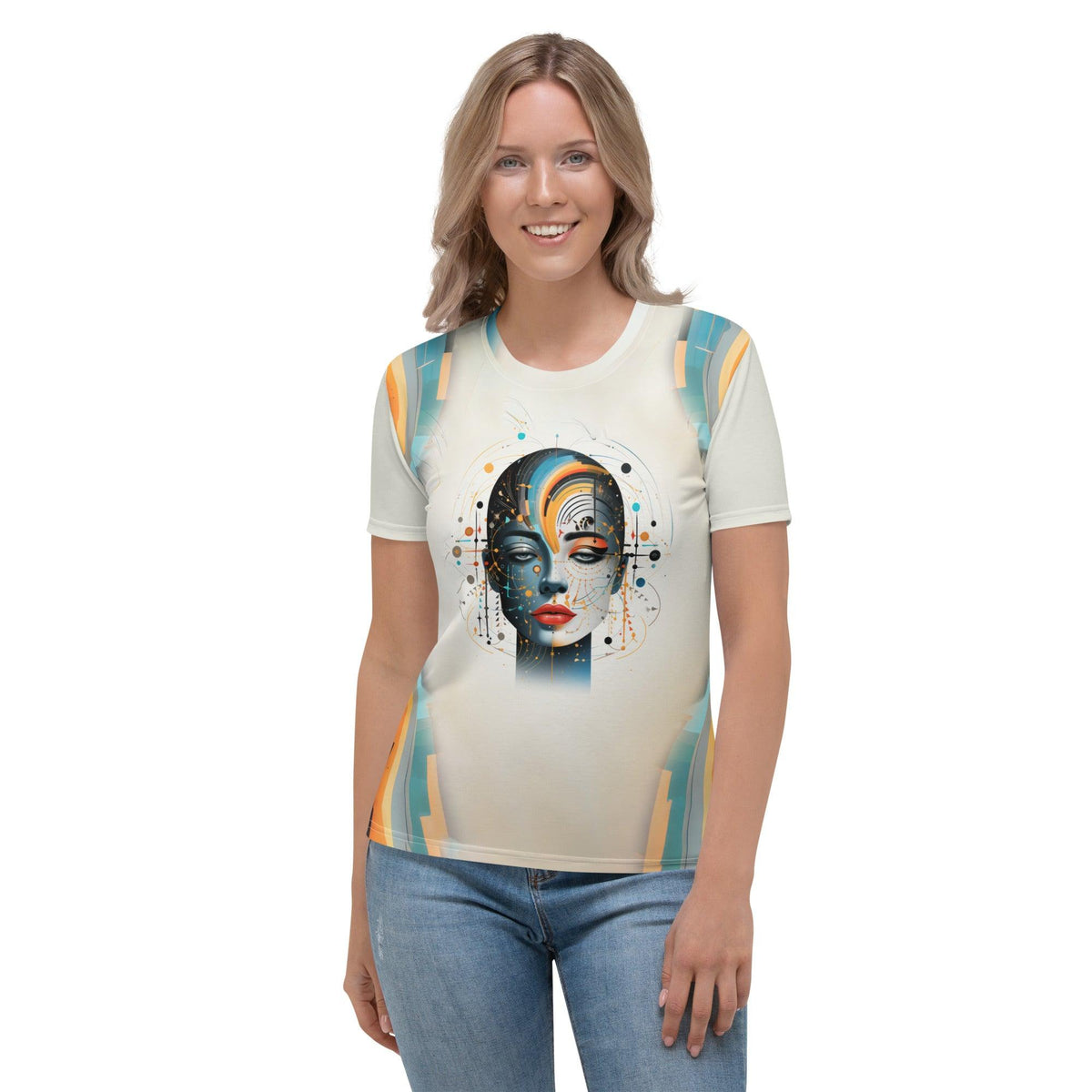 Harmony in Abstraction All-Over Women's Crew Neck - Beyond T-shirts