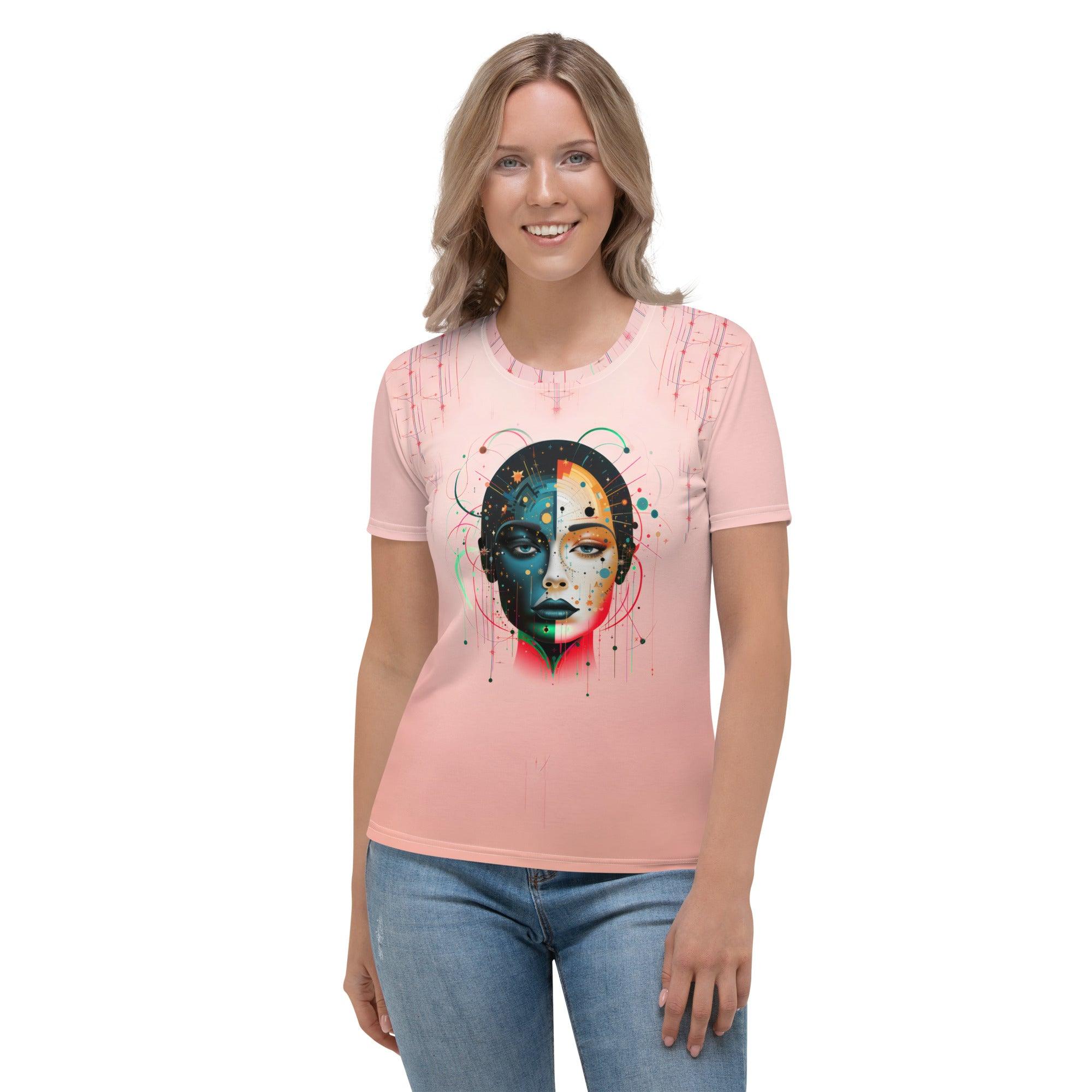 Elegance in Abstraction All-Over Women's Crew Neck - Beyond T-shirts