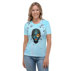 Empowering Expressions in Abstraction All-Over Women's Art Crew Neck - Beyond T-shirts