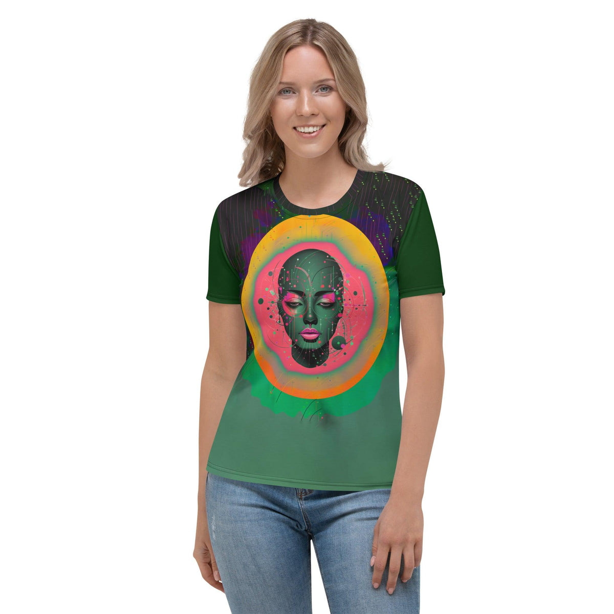 Abstract Goddesses in Harmony: Women's Crew Neck - Beyond T-shirts