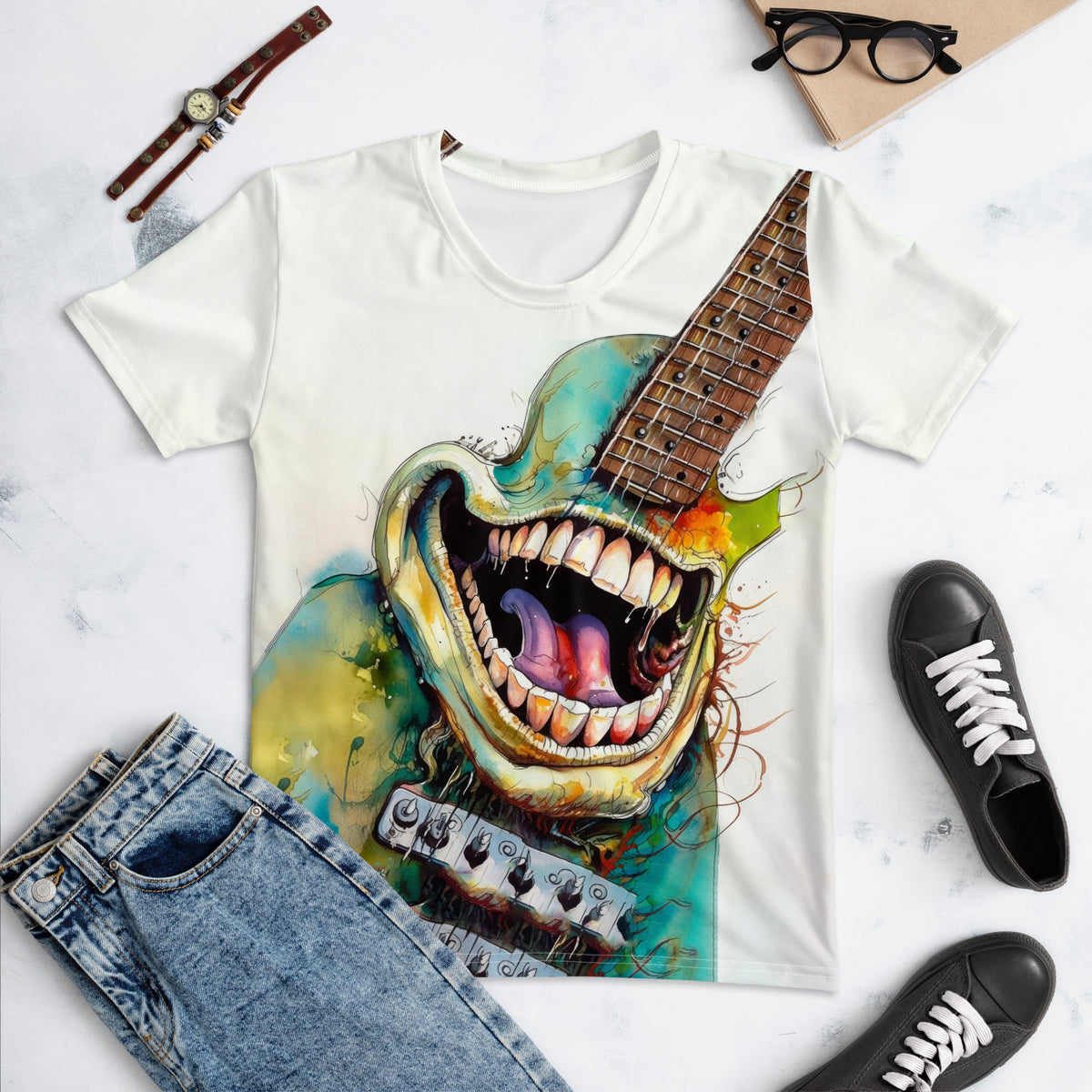 Artful Anthems Caricature Crew Neck T-Shirt