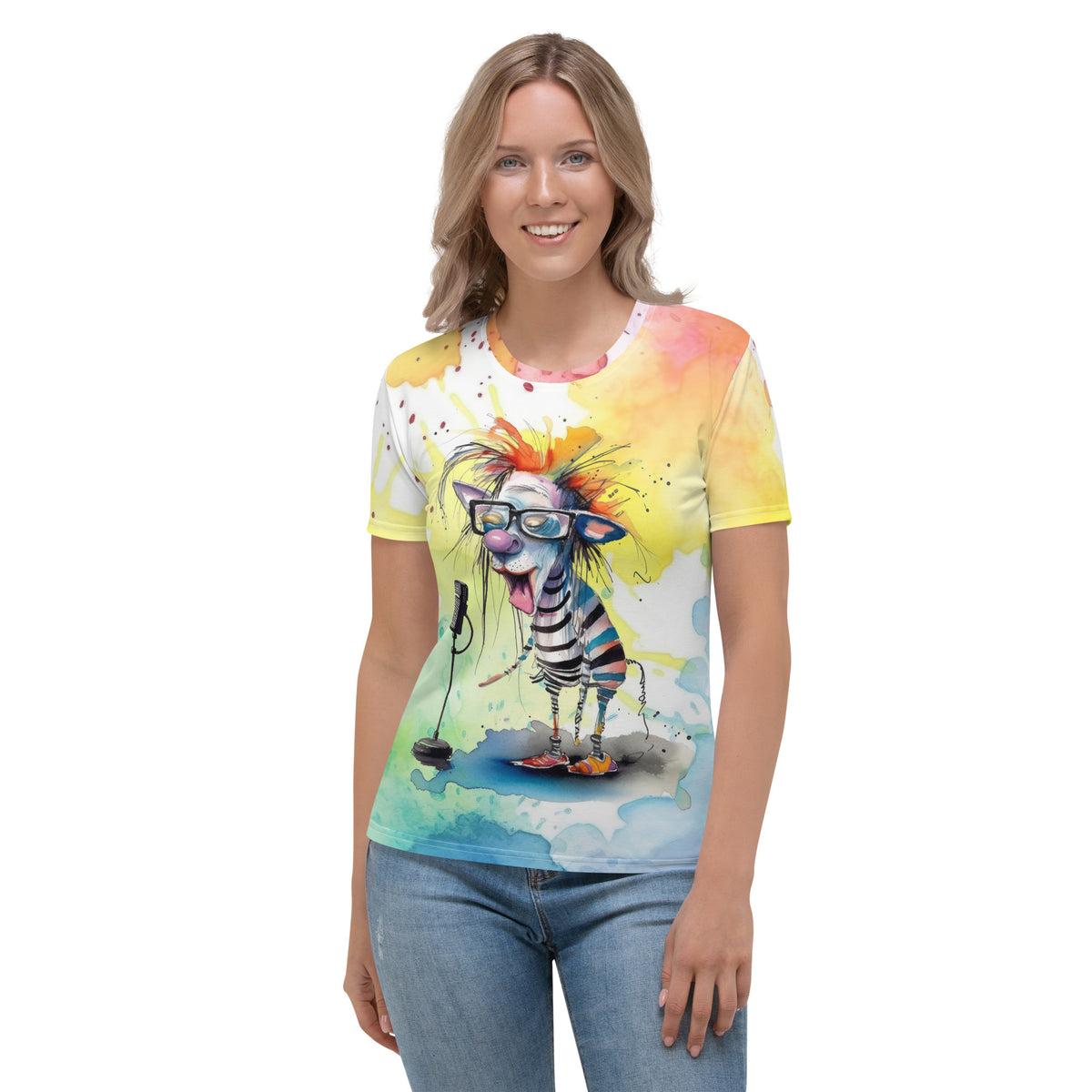 Rhythmic Renderings Caricature Crew Neck Tee