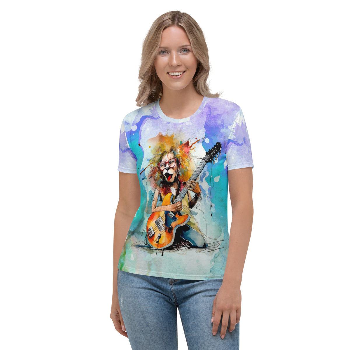 Harmonious Humor Caricature Crew Neck T-Shirt