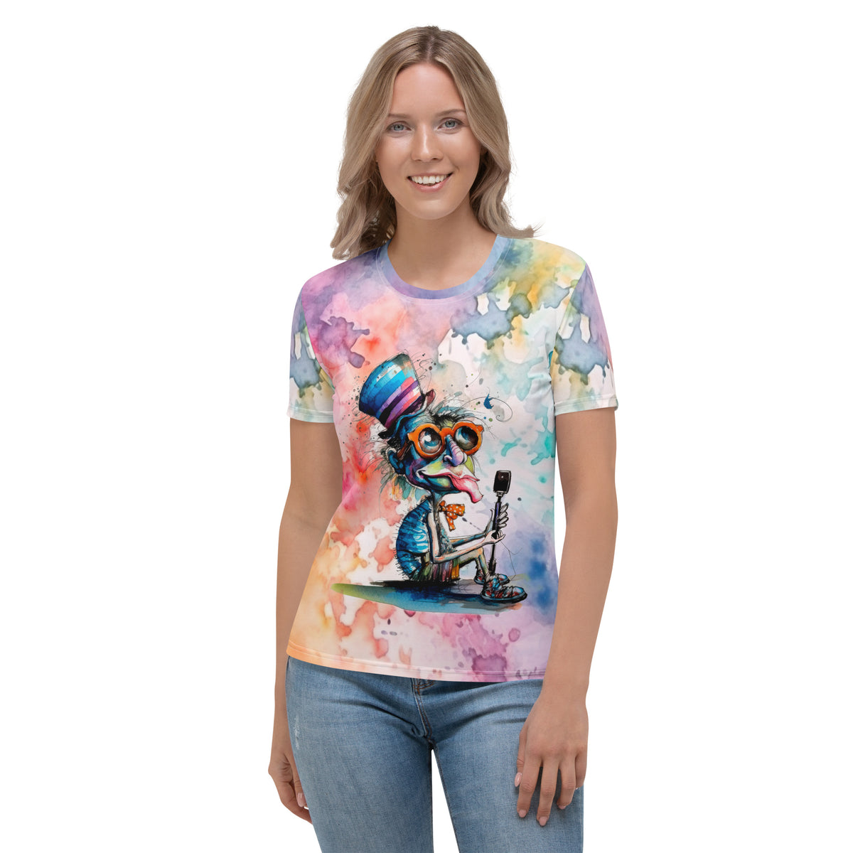 Instrumental Irony Caricature Crew Neck T-Shirt