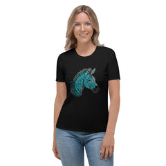 Whimsical Whale Waves Crew Neck T-Shirt