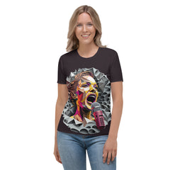 Sonic Serenade All-Over Print Women's Crew Neck