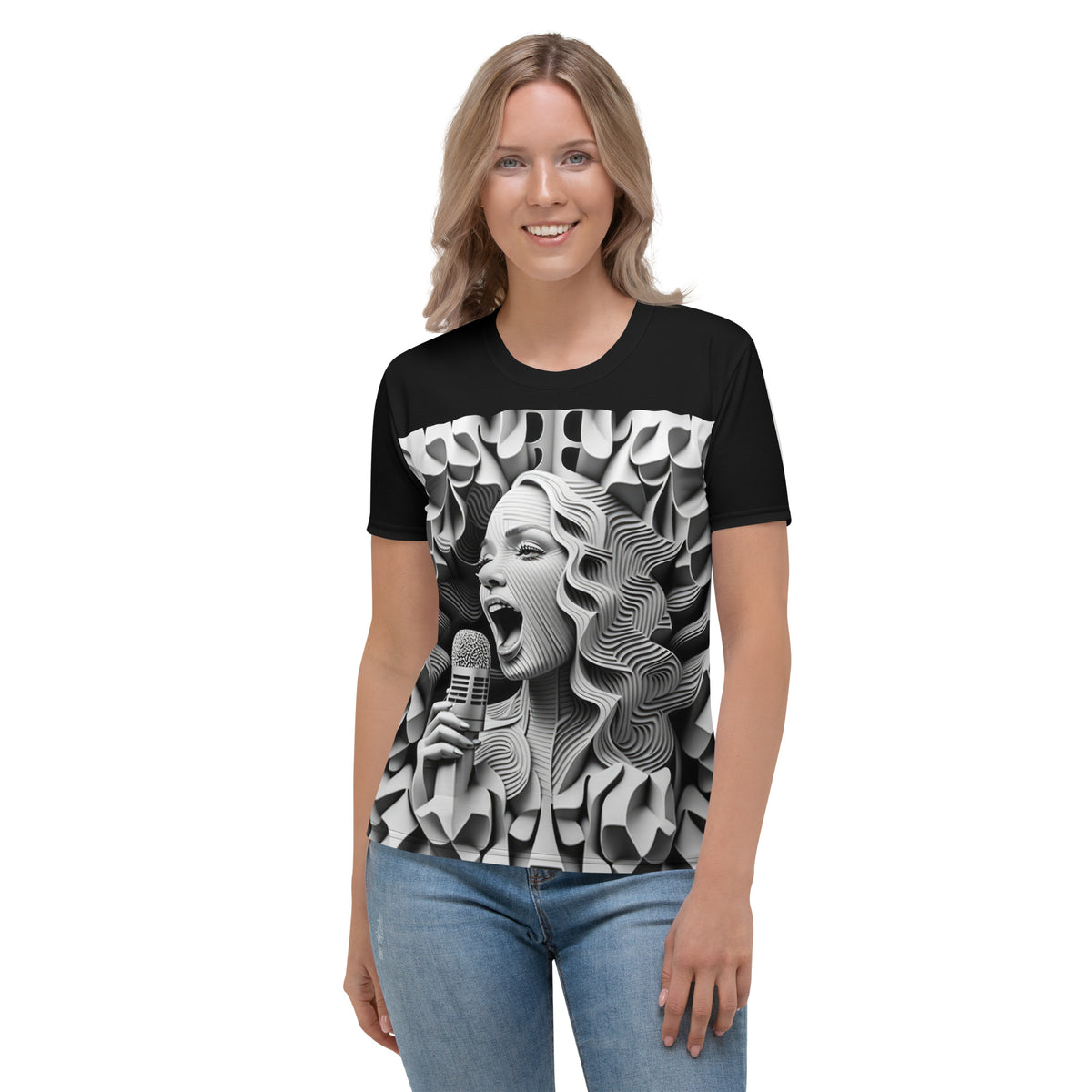 Singing Sensation All-Over Print Women's Crew Neck