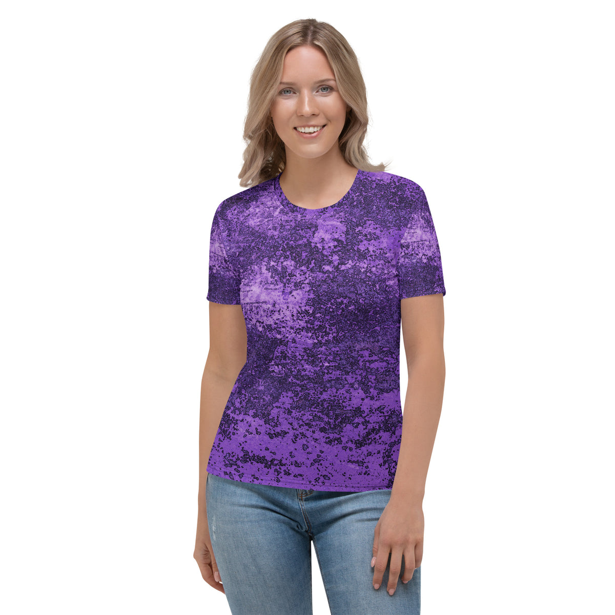 Aged Timber All-Over Print Women's Crew Neck