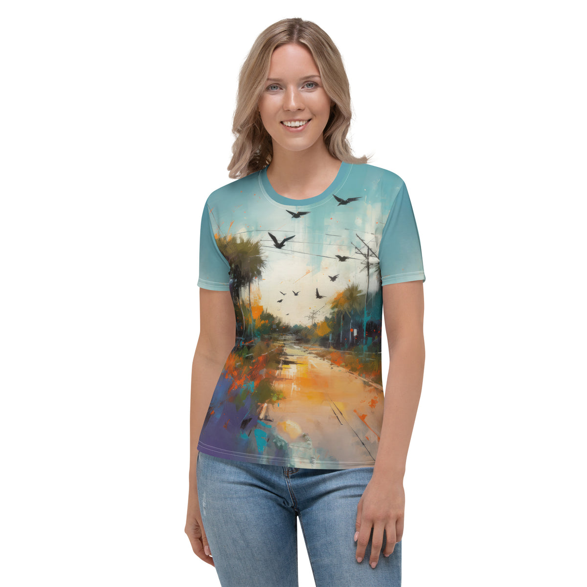 Urban Oasis All-Over Print Women's Crew Neck T-Shirt