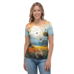 Coastal Sunrise Landscape Women's Crew Neck T-Shirt