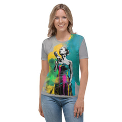 Sculpted Simplicity All-Over Print Women's Crew Neck T-Shirt