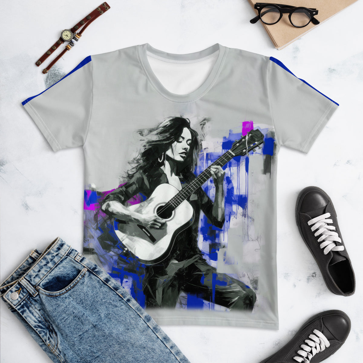 Abstract Expression All-Over Print Women's Crew Neck T-Shirt