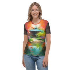 Snow-Covered Mountains Women's Crew Neck T-Shirt