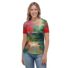 Tranquil Lakeside Women's Crew Neck T-Shirt