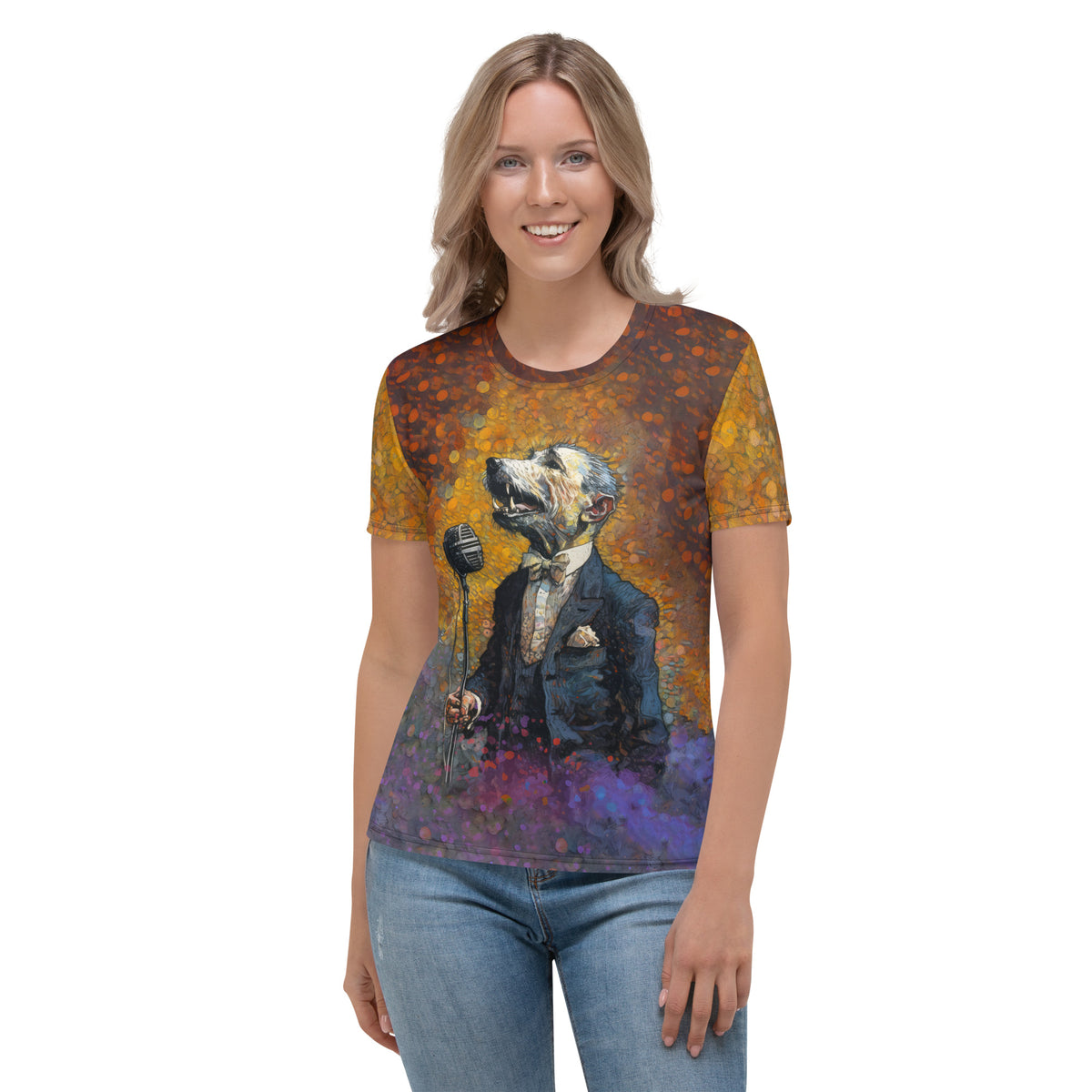 Loyal Labrador All-Over Print Women's Crew Neck T-Shirt