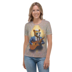 Playful Siamese All-Over Print Women's Crew Neck T-Shirt