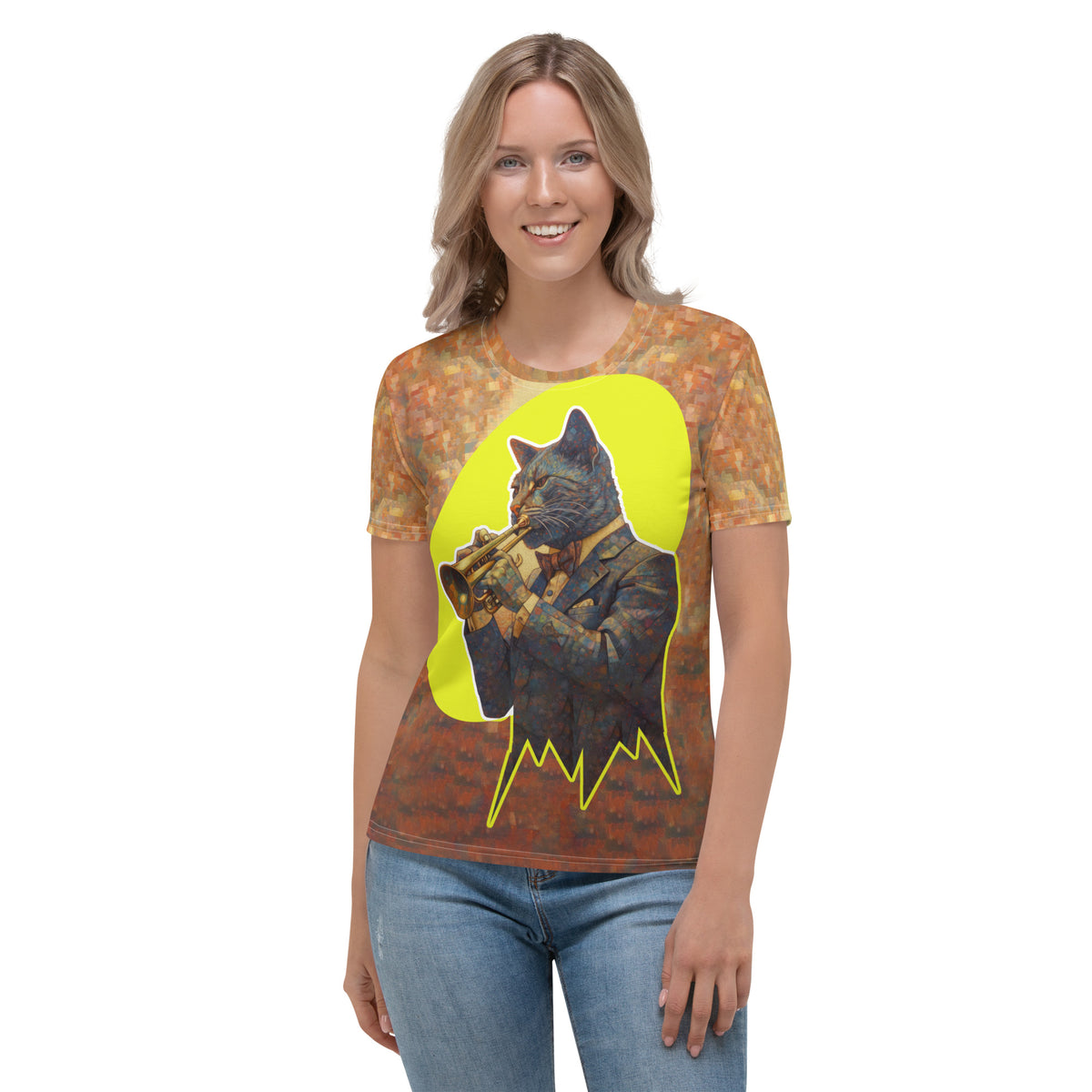 Sphinx Royalty All-Over Print Women's Crew Neck T-Shirt