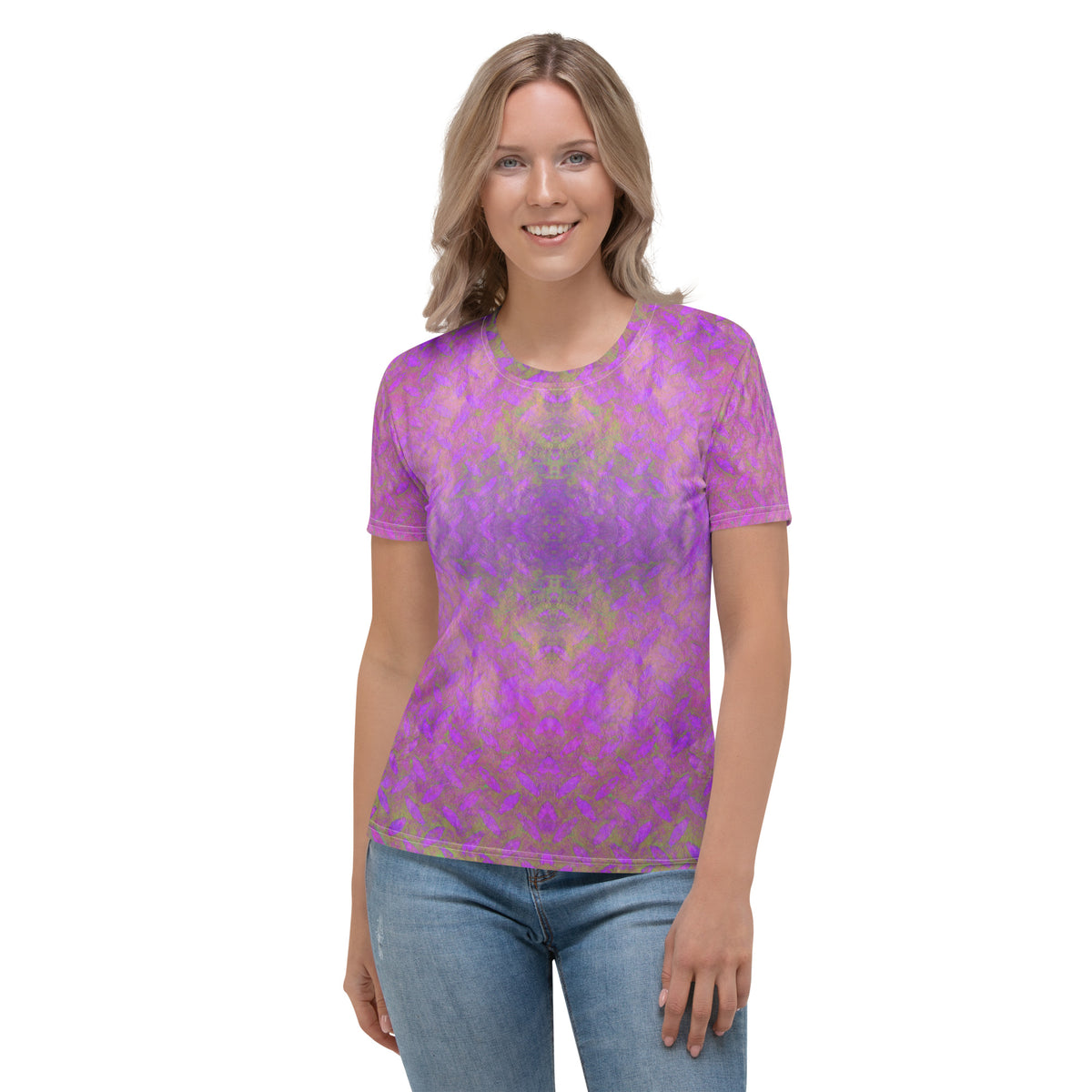 Satin Serenity Texture Women's Crewneck Tee