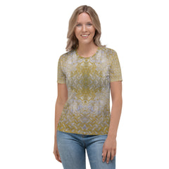 Waffle Weave Texture Women's Crewneck Tee