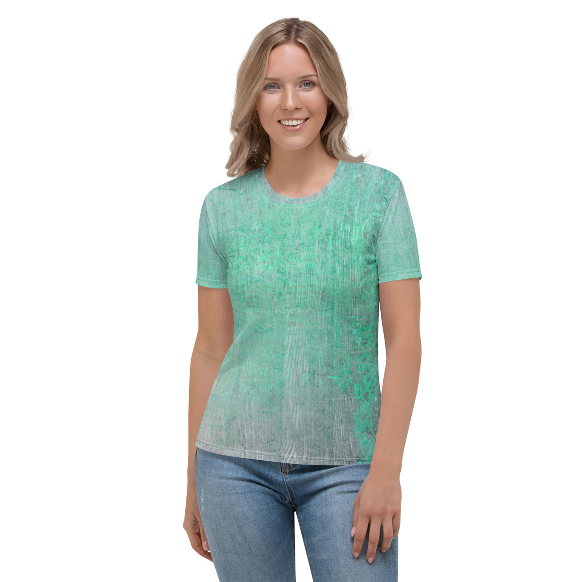 Microfiber Mastery Texture Women's Crew Neck T-Shirt