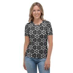 Floral Kaleidoscope Women's Crew Neck T-Shirt