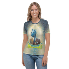 Whimsical Mountain Goat Women's Crew Neck T-Shirt