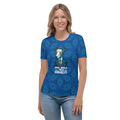 Vibrant Vulture DJ All-Over Print Women's Crew Neck T-Shirt