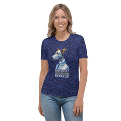 Regal Rabbit Monarch All-Over Print Women's Crew Neck T-Shirt