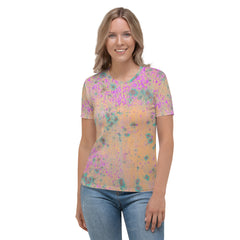 Satin Serenity Women's Crew Neck T-Shirt in Soft Hue