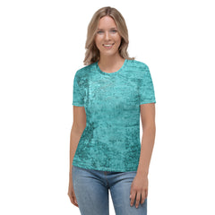 Linen Luxe Women's Crew Neck T-Shirt in Soft Natural Color