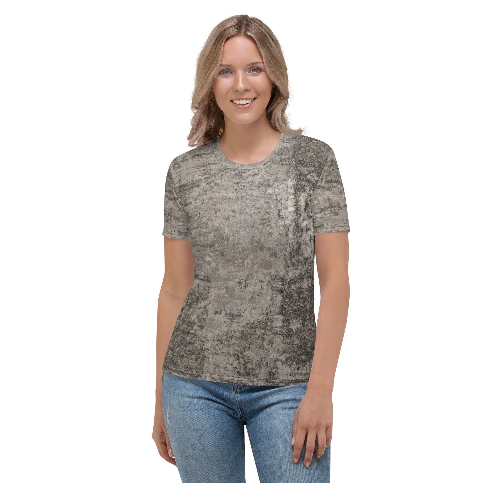 Elegant Organza Opulence Women's Crew Neck T-Shirt Detail