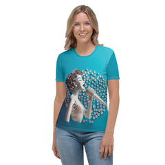 Vinyl Groove women's crew neck t-shirt on model