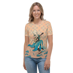 Front view of Whispering Petals Women's Crewneck Tee