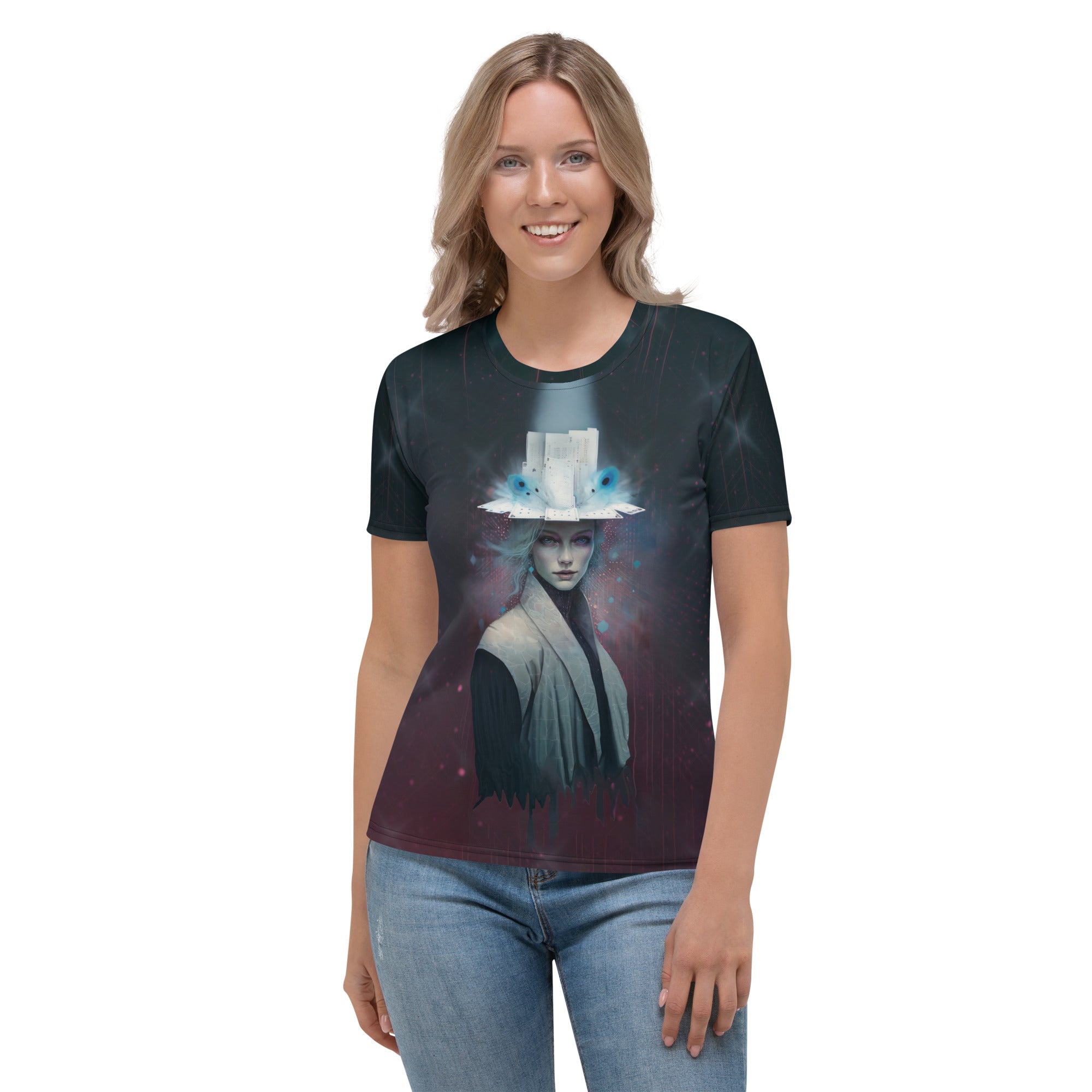 Cosmic Odyssey Women's Crew Neck T-Shirt Front View