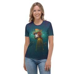 Ethereal Echoes Women's Crew Neck Tee - Front View