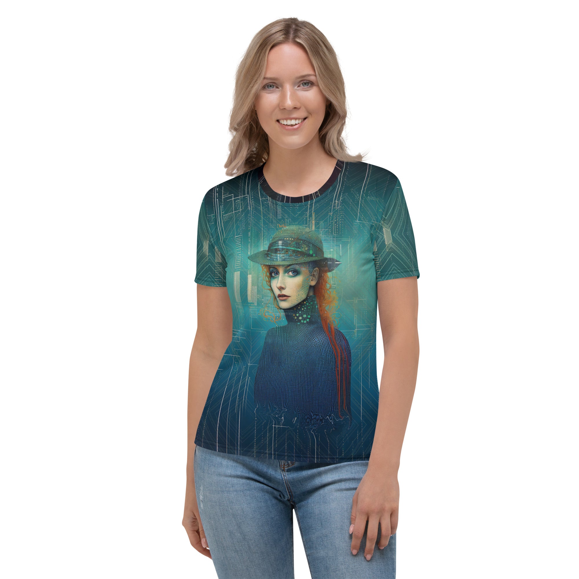 Ethereal Essence Women's Crew Neck T-Shirt - Front View