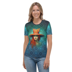 Front view of Enchanted Moonlight Women's Crew Neck T-Shirt